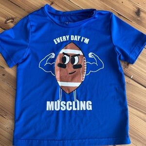 Okie Dokie Blue Tee with Graphic Design